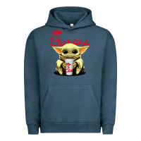 Pigment Midnight Navy baby yoda hold Urban Hoodie - linhVisuals