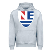 Heather Grey new england college shield vectorized Urban Hoodie - linhVisuals