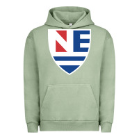 Pigment Oil Green new england college shield vectorized Urban Hoodie - linhVisuals