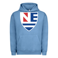 Pigment Pebble Blue new england college shield vectorized Urban Hoodie - linhVisuals