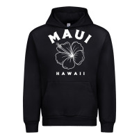 Black hawaii flower for women hibiscus maui hawaii t shirt Urban Hoodie - linhVisuals
