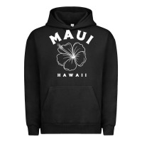 Pigment Black hawaii flower for women hibiscus maui hawaii t shirt Urban Hoodie - linhVisuals