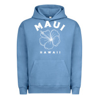 Pigment Pebble Blue hawaii flower for women hibiscus maui hawaii t shirt Urban Hoodie - linhVisuals
