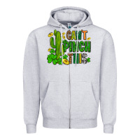 Heather Grey cant pinch this with clovers Zipper Hoodie - AdoDesignShop