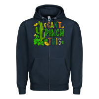 Navy cant pinch this with clovers Zipper Hoodie - AdoDesignShop