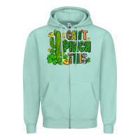 Seafoam cant pinch this with clovers Zipper Hoodie - AdoDesignShop