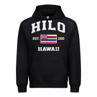 Black hilo hawaii hi vintage state athletic style t shirt Urban Hoodie - linhVisuals