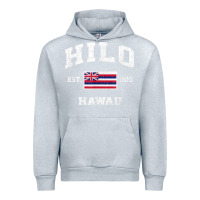 Heather Grey hilo hawaii hi vintage state athletic style t shirt Urban Hoodie - linhVisuals