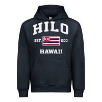 Navy hilo hawaii hi vintage state athletic style t shirt Urban Hoodie - linhVisuals