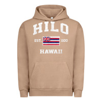Pigment Burro hilo hawaii hi vintage state athletic style t shirt Urban Hoodie - linhVisuals