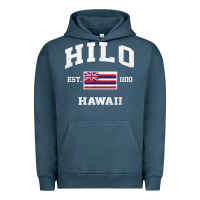 Pigment Midnight Navy hilo hawaii hi vintage state athletic style t shirt Urban Hoodie - linhVisuals