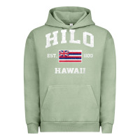 Pigment Oil Green hilo hawaii hi vintage state athletic style t shirt Urban Hoodie - linhVisuals