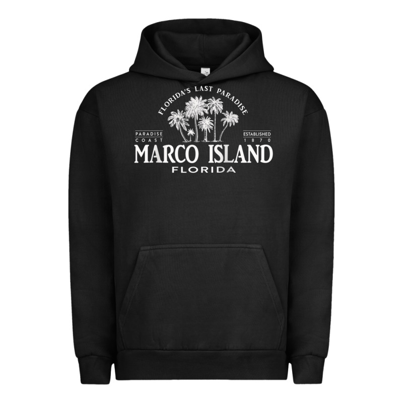 Marco Island Fl Florida's Last Paradise Paradise Coast Raglan Baseball Urban Hoodie by linhVisuals | Teevron