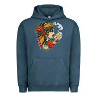 Pigment Midnight Navy Dirty honey Urban Hoodie - linhVisuals