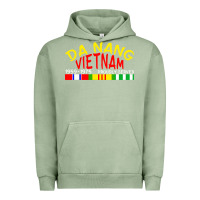Pigment Oil Green da nang vietnam war veteran military Urban Hoodie - linhVisuals