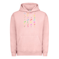 Pigment Salmon funny teachers, 28 arabic alphabet arabian letters birthday Urban Hoodie - linhVisuals