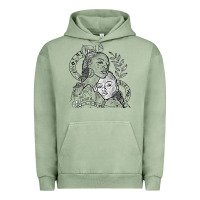 Pigment Oil Green chloe x halle playing one off at sob black white Urban Hoodie - linhVisuals