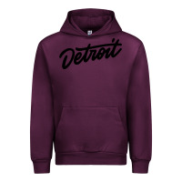 Mauve Wine DETROIT Urban Hoodie - linhVisuals