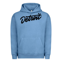 Pigment Pebble Blue DETROIT Urban Hoodie - linhVisuals