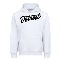 White DETROIT Urban Hoodie - linhVisuals