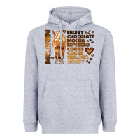 Heather Grey melanin coffee Heavyweight Hoodie - JahusDesignShop