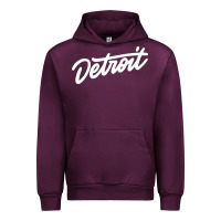 Mauve Wine DETROIT Urban Hoodie - linhVisuals