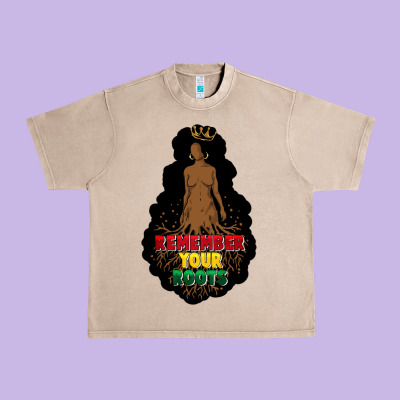 Remember Your Roots Urban Heavy Tee Designed By Fadigitalartstudio