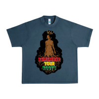 Midnight Navy Remember your roots Urban Heavy Tee - FaDigitalArtStudio