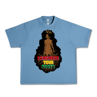 Pebble Blue Remember your roots Urban Heavy Tee - FaDigitalArtStudio