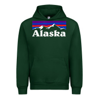 Forest Green alaska retro vintage mountains & outdoors wilderness state Urban Hoodie - linhVisuals