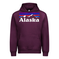 Mauve Wine alaska retro vintage mountains & outdoors wilderness state Urban Hoodie - linhVisuals