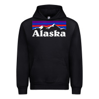Black alaska retro vintage mountains & outdoors wilderness state Urban Hoodie - linhVisuals