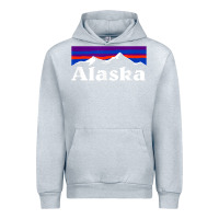 Heather Grey alaska retro vintage mountains & outdoors wilderness state Urban Hoodie - linhVisuals