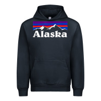 Navy alaska retro vintage mountains & outdoors wilderness state Urban Hoodie - linhVisuals