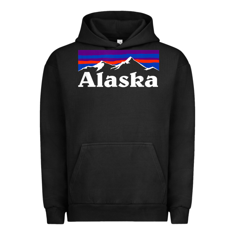 Alaska Retro Vintage Mountains & Outdoors Wilderness State Urban Hoodie by linhVisuals | Teevron