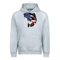 Heather Grey american cod fish design fishing lover fisherman usa premium Urban Hoodie - linhVisuals