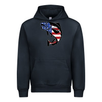 Navy american cod fish design fishing lover fisherman usa premium Urban Hoodie - linhVisuals