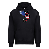 Black american cod fish design fishing lover fisherman usa premium Urban Hoodie - linhVisuals