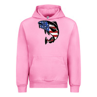 Fuchsia Pink american cod fish design fishing lover fisherman usa premium Urban Hoodie - linhVisuals