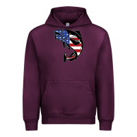 Mauve Wine american cod fish design fishing lover fisherman usa premium Urban Hoodie - linhVisuals