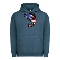 Pigment Midnight Navy american cod fish design fishing lover fisherman usa premium Urban Hoodie - linhVisuals