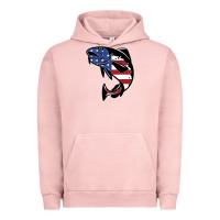 Pigment Salmon american cod fish design fishing lover fisherman usa premium Urban Hoodie - linhVisuals