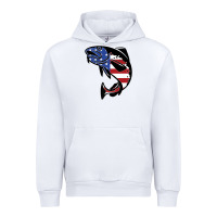 White american cod fish design fishing lover fisherman usa premium Urban Hoodie - linhVisuals