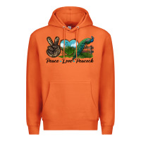 Carrot Peace Love Peacock Premium Hoodie - LillyAllenDesigns