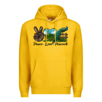 Lemon Peace Love Peacock Premium Hoodie - LillyAllenDesigns