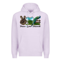Lilac Peace Love Peacock Premium Hoodie - LillyAllenDesigns