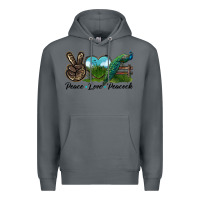 Rock Peace Love Peacock Premium Hoodie - LillyAllenDesigns