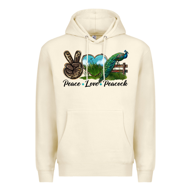 Peace Love Peacock Premium Hoodie by LillyAllenDesigns | Teevron
