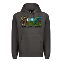 Smoke Peace Love Peacock Premium Hoodie - LillyAllenDesigns