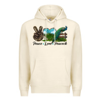 Tofu Peace Love Peacock Premium Hoodie - LillyAllenDesigns